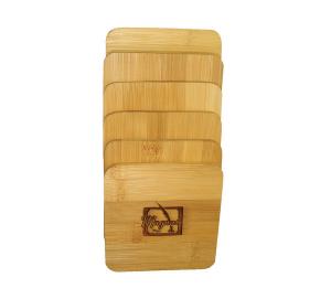 6 Piece Square Bamboo Coaster Gift Set (3-5 Days)