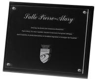 2 Panel Black Radiant Plaque with Clear Acrylic Overlay (8" x 10" x 3/4") Laser Engraved