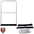 5'W x 90"H EuroFit Banner Hardware Only, Frame with Steel Base and Carry Case. Graphics not included